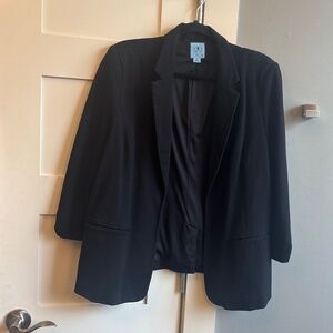 CeCe XL black open blazer simple no hardware